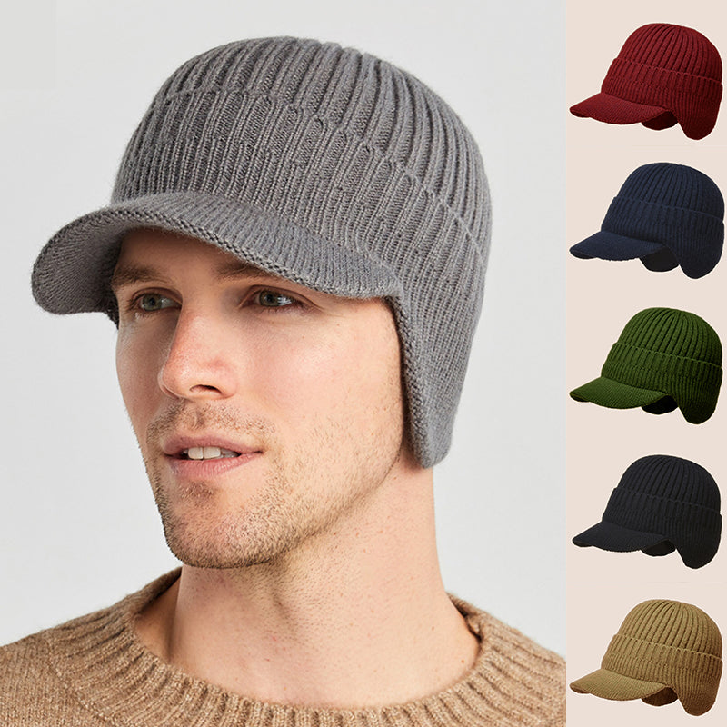 WinterWool - Bonnet tricoté avec cache-oreilles