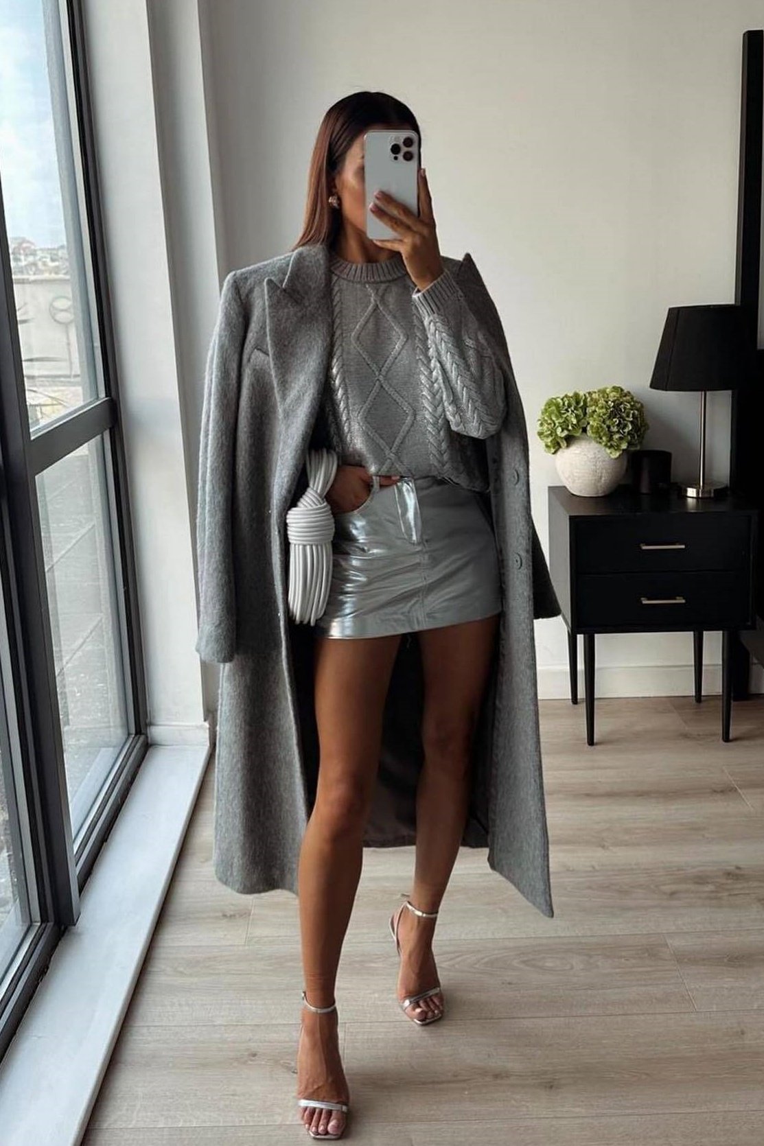 Pull torsadé Geneviève avec feuille métallique