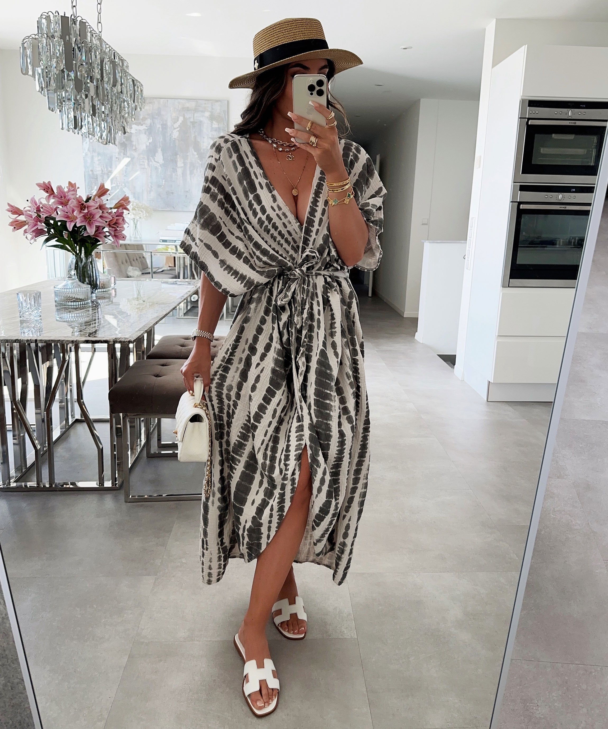 Bella Kimono Bliss Snake Schwarz