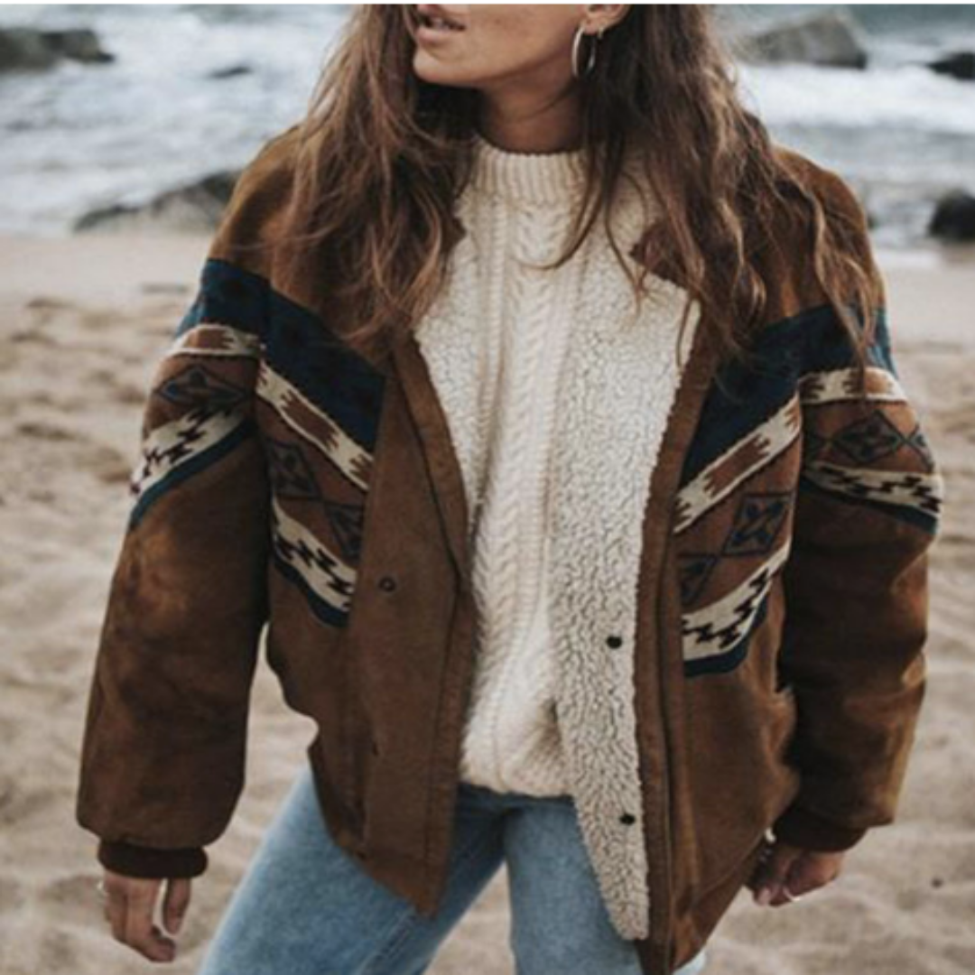 Antoiya | Damen Warme Knopf Daunen Jacke | Winter