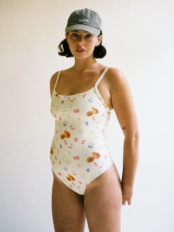 Sexy bedruckter rückenfreier Sport-Badeanzug (kann als Innenschicht getragen werden)