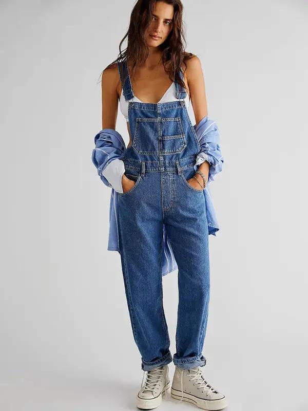 Neue stil overall lässig lose denim overalls hosen