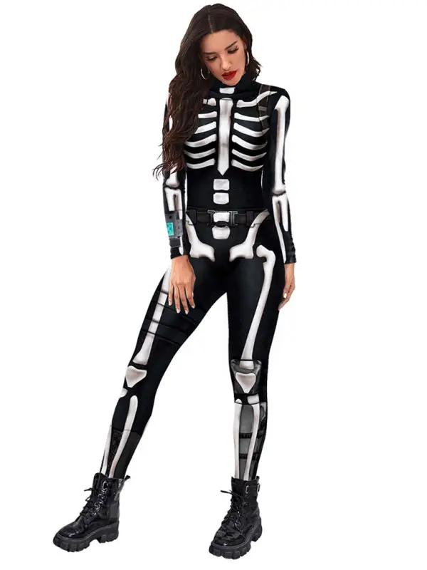Halloween Overall Totenkopf Skelett Digitaldruck Overall