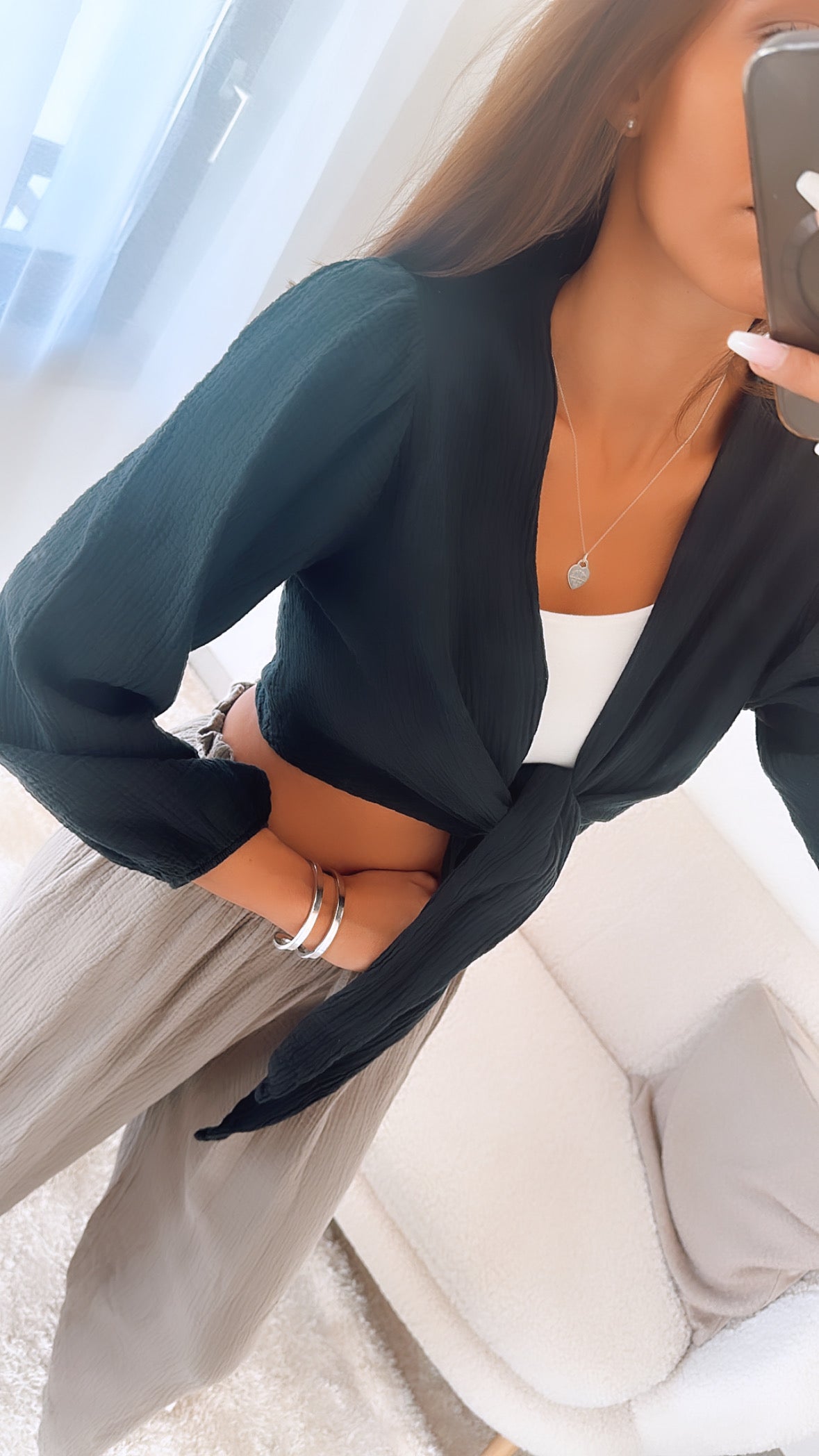 Crop Bolero Bluse / schwarz Art. 4811