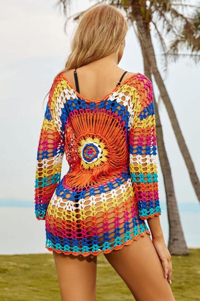 Ina – Cache-maillot de plage Halo au crochet