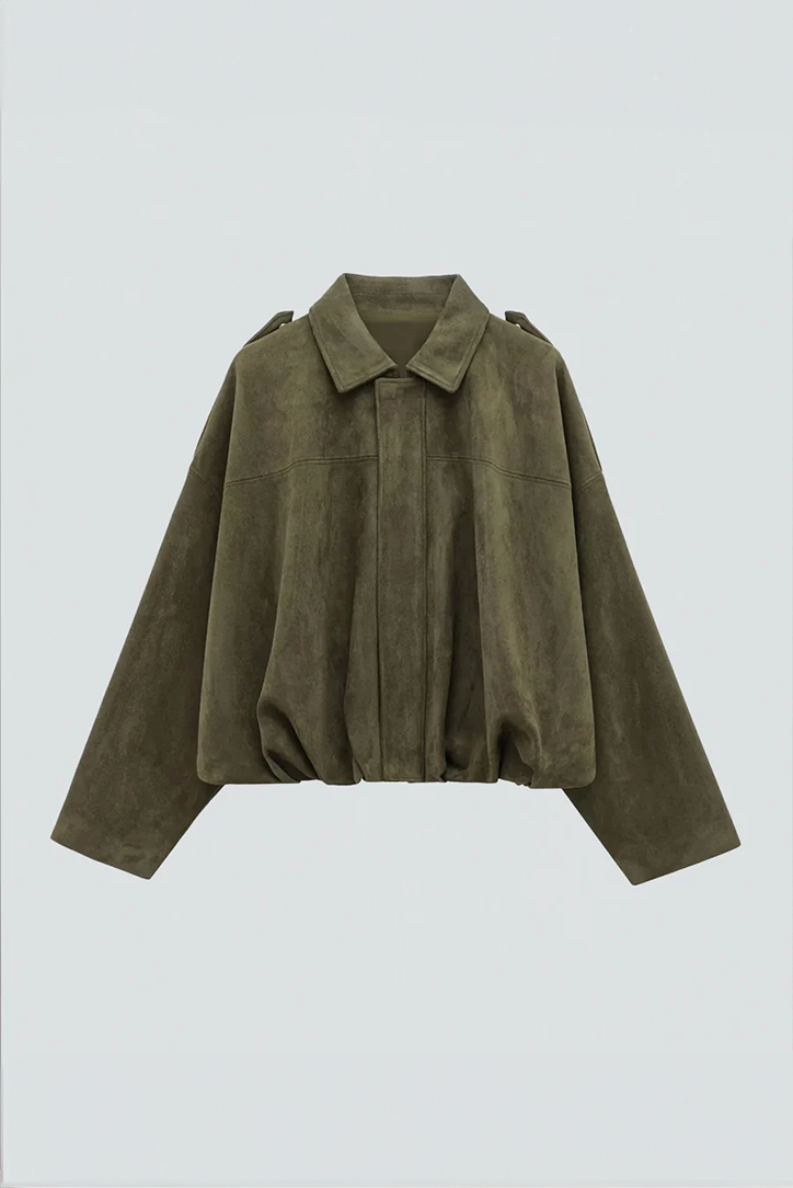 ZA Oversized Wildlederjacke