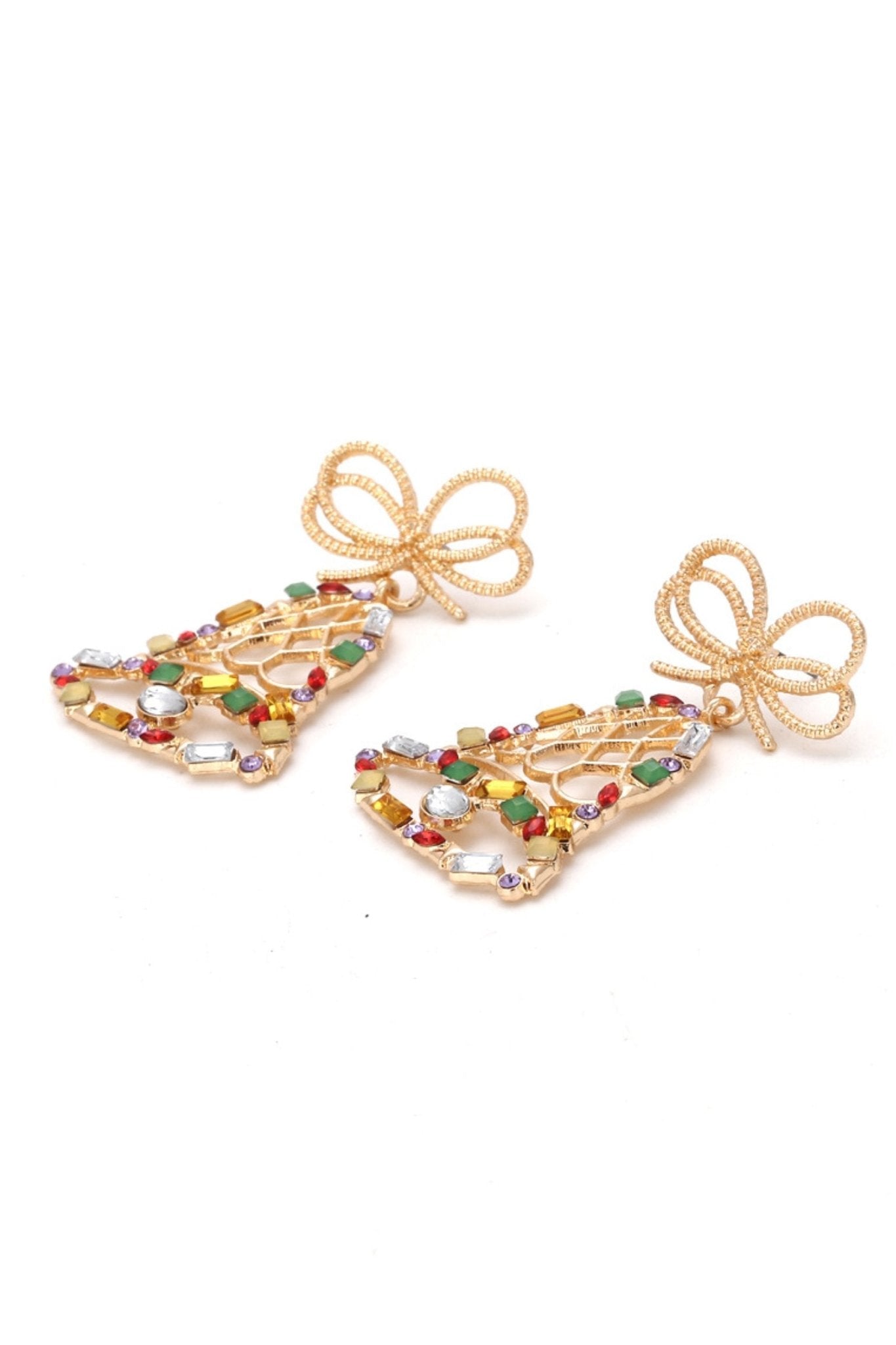 Boucles d'oreilles « Jingle Bells » avec strass