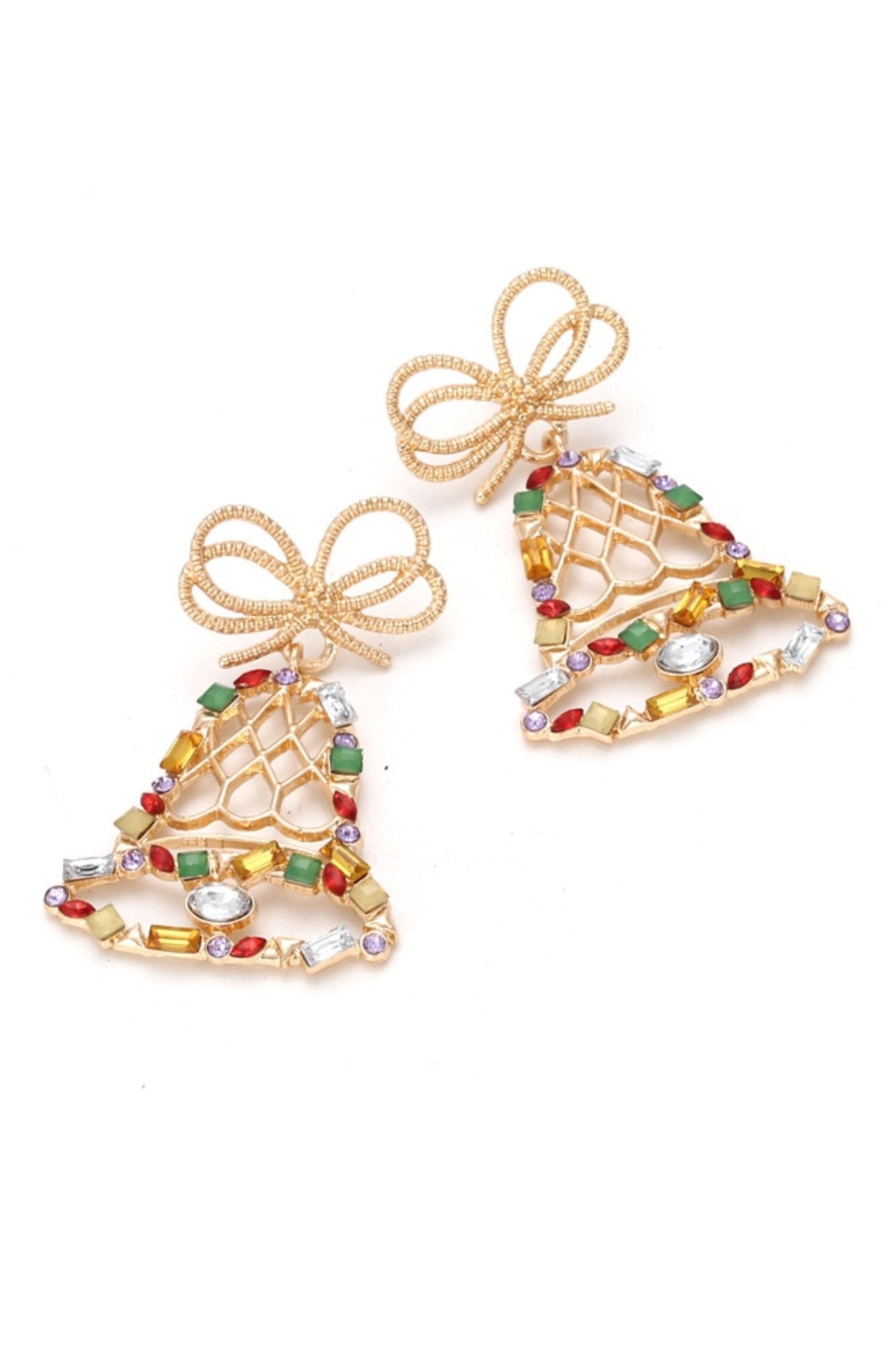 Boucles d'oreilles « Jingle Bells » avec strass