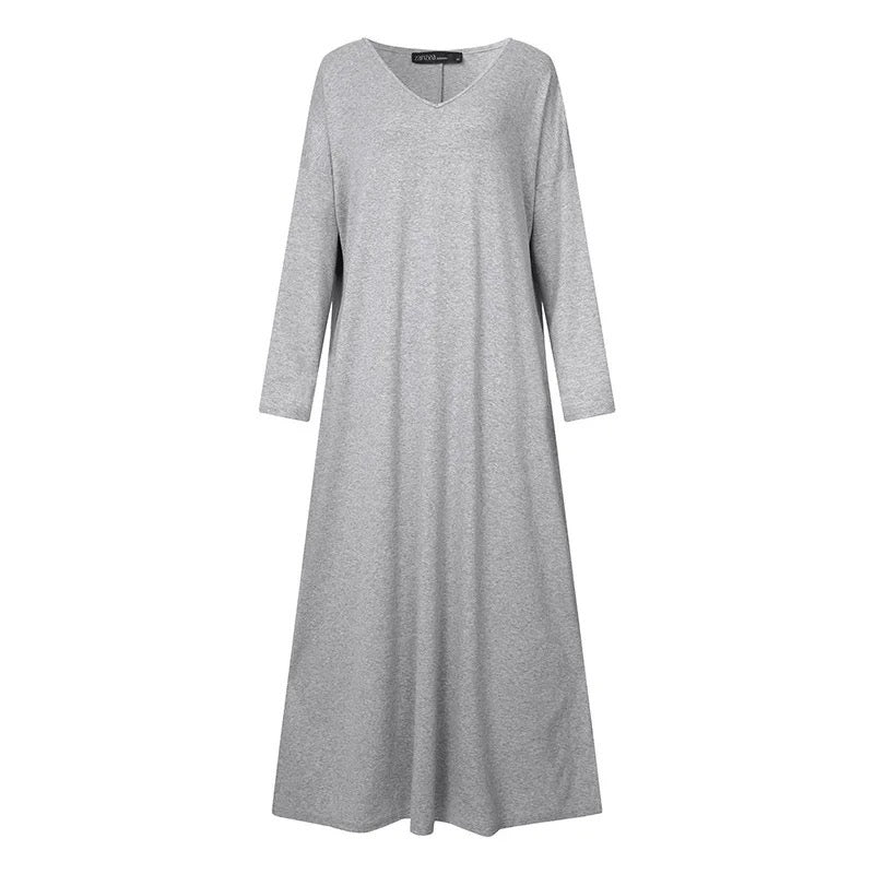 Anni - Maxi Kleid - V-Ausschnitt