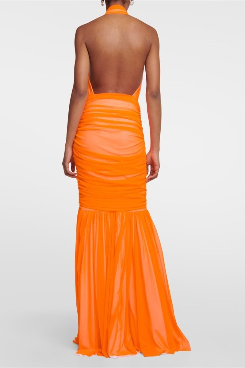 Jodie Cross Neckholder-Maxikleid