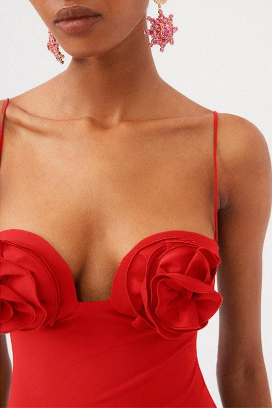 Ensemble de bain deux pièces « Joyce » avec bretelles et motif floral