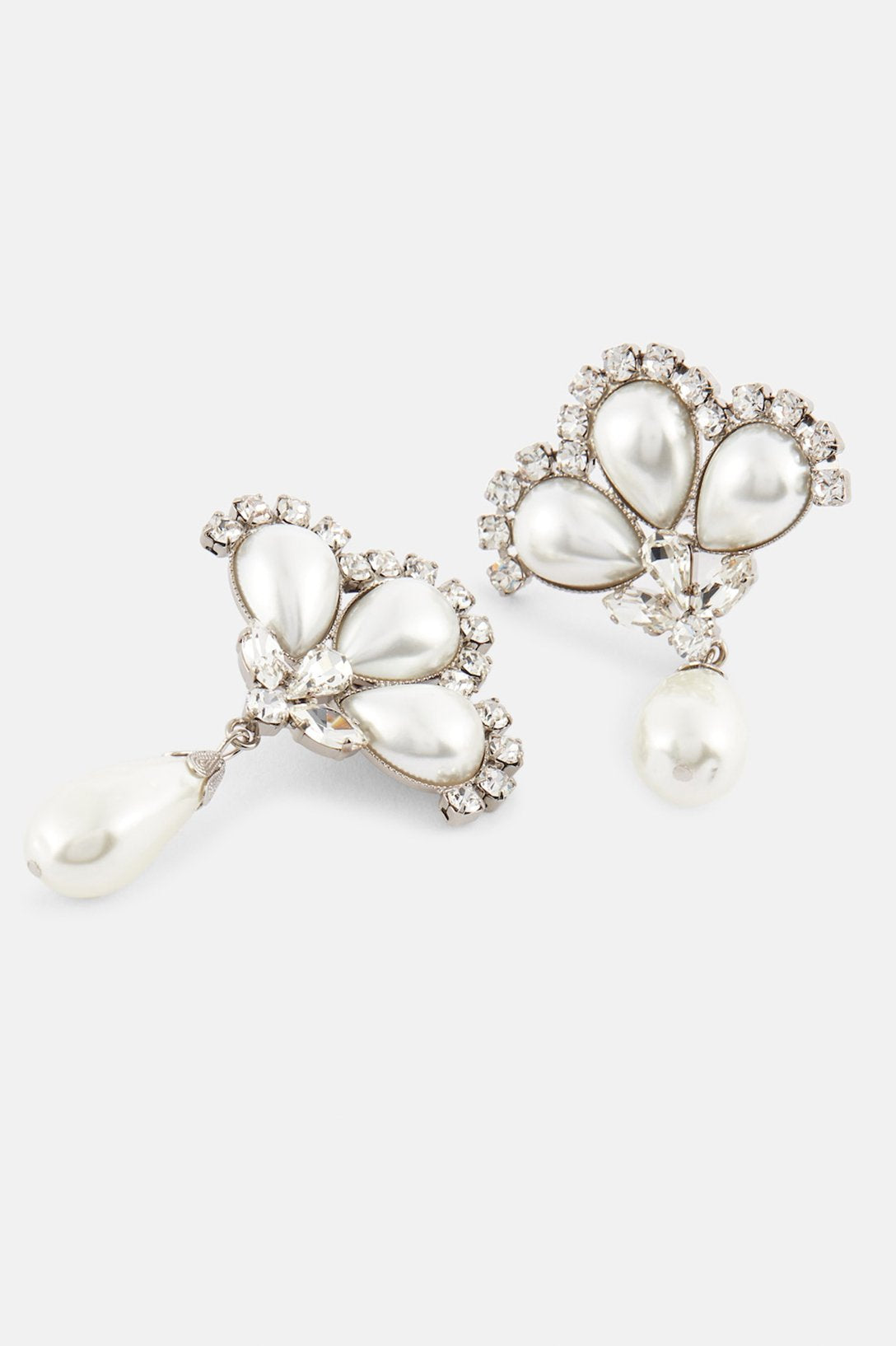 Boucles d'oreilles pendantes Debby avec perles et strass