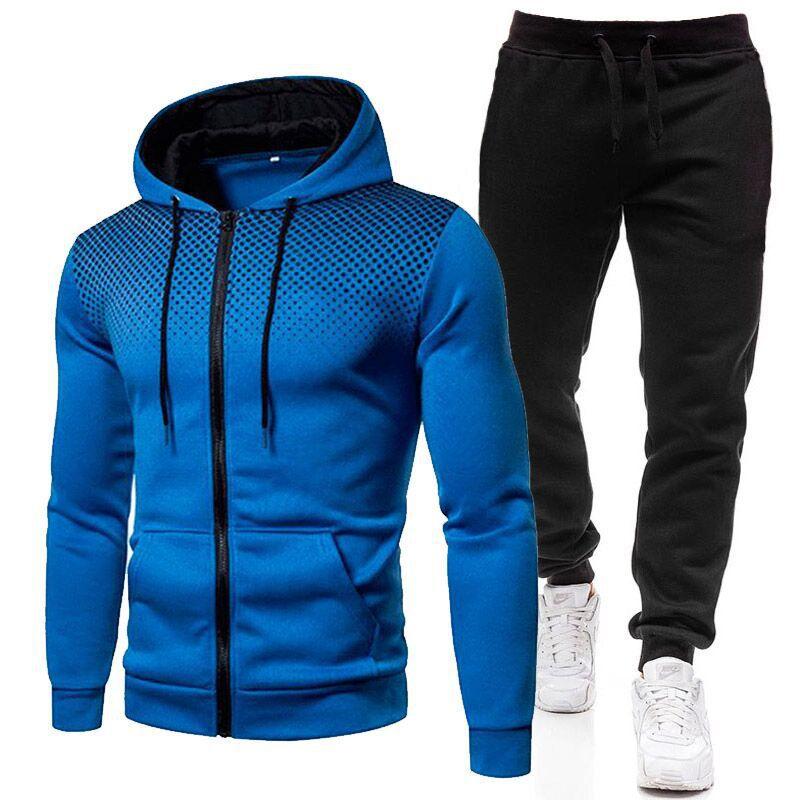 Darwin - Ensemble survêtement avec pantalon et veste avec fermeture éclair 
