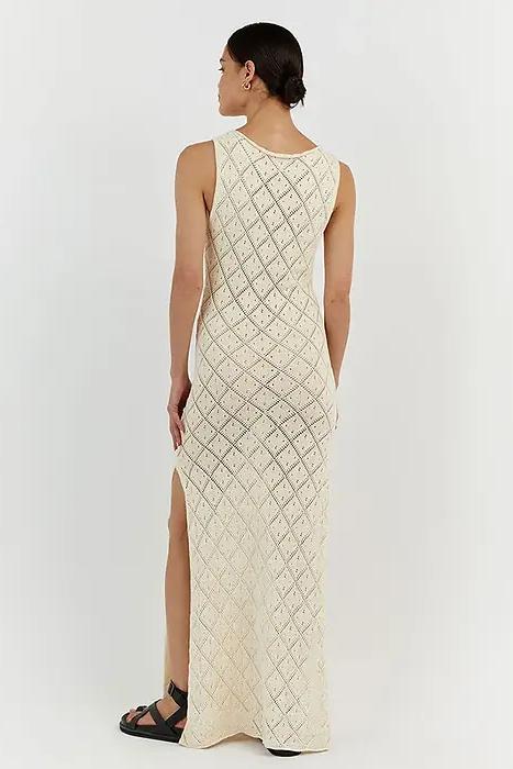 Lynn – Maxikleid aus Strick mit Schlitz