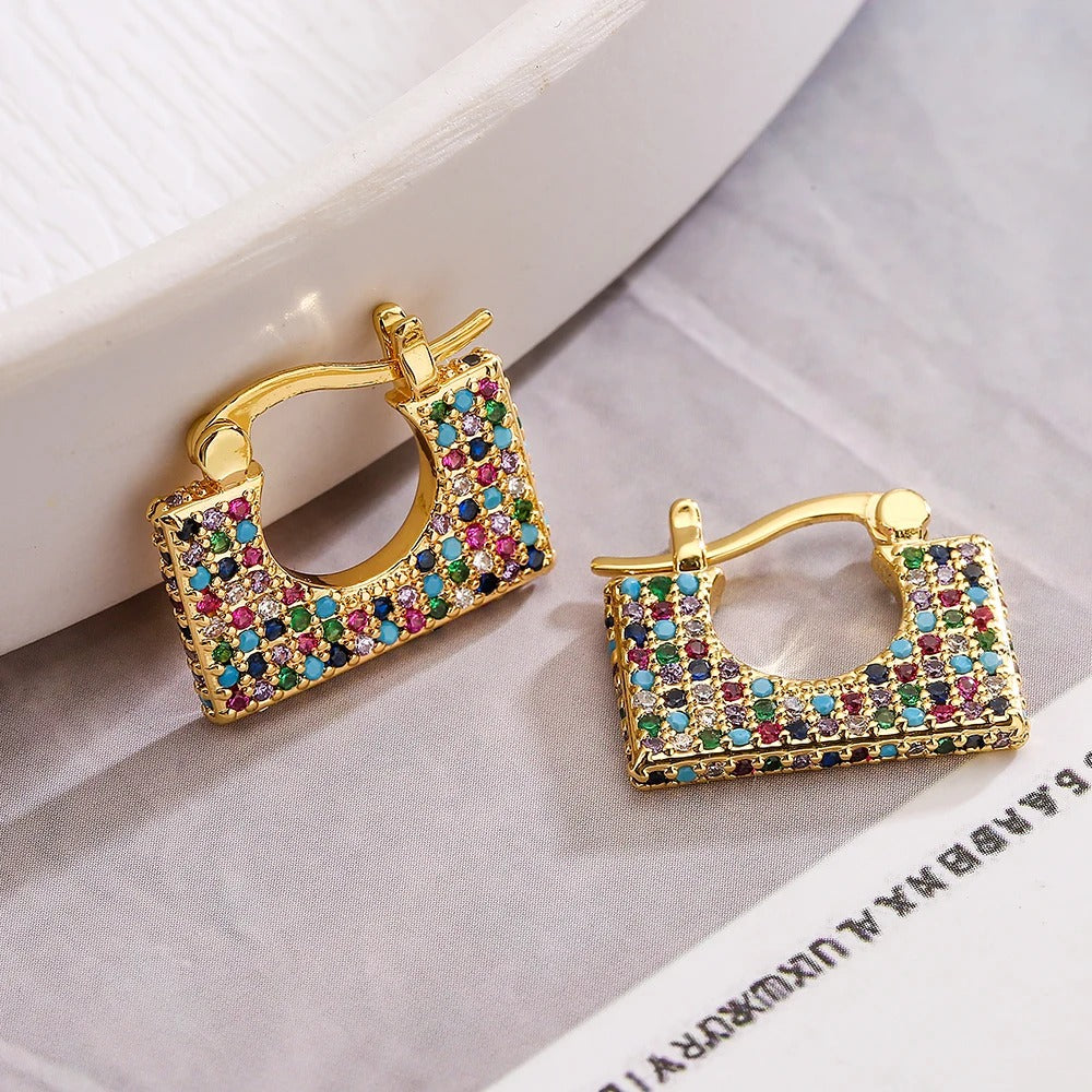 Micara - Géométriques scintillants - Boucles d'oreilles