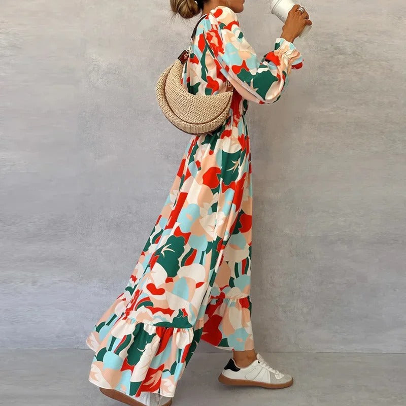 ADÈLE™ | ROBE MAXI À MANCHES LONGUES 