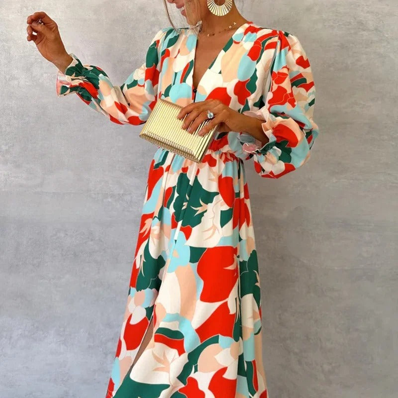 ADÈLE™ | ROBE MAXI À MANCHES LONGUES 