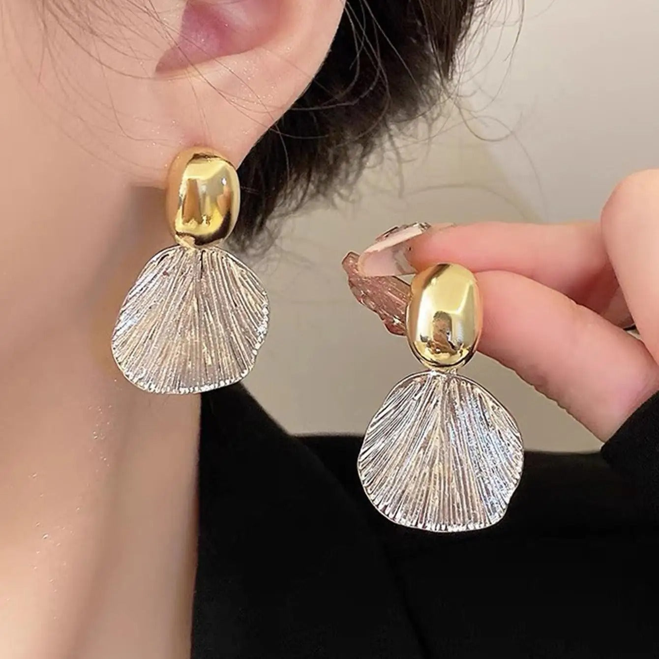 Micara - Duo Clamshell - Boucles d'oreilles