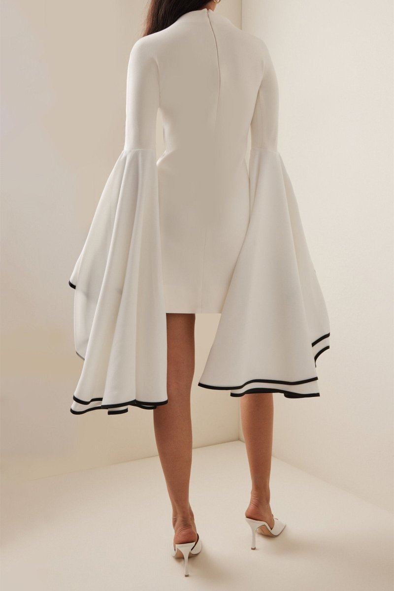 Maxine Minikleid mit kontrastierenden Rüschenärmeln
