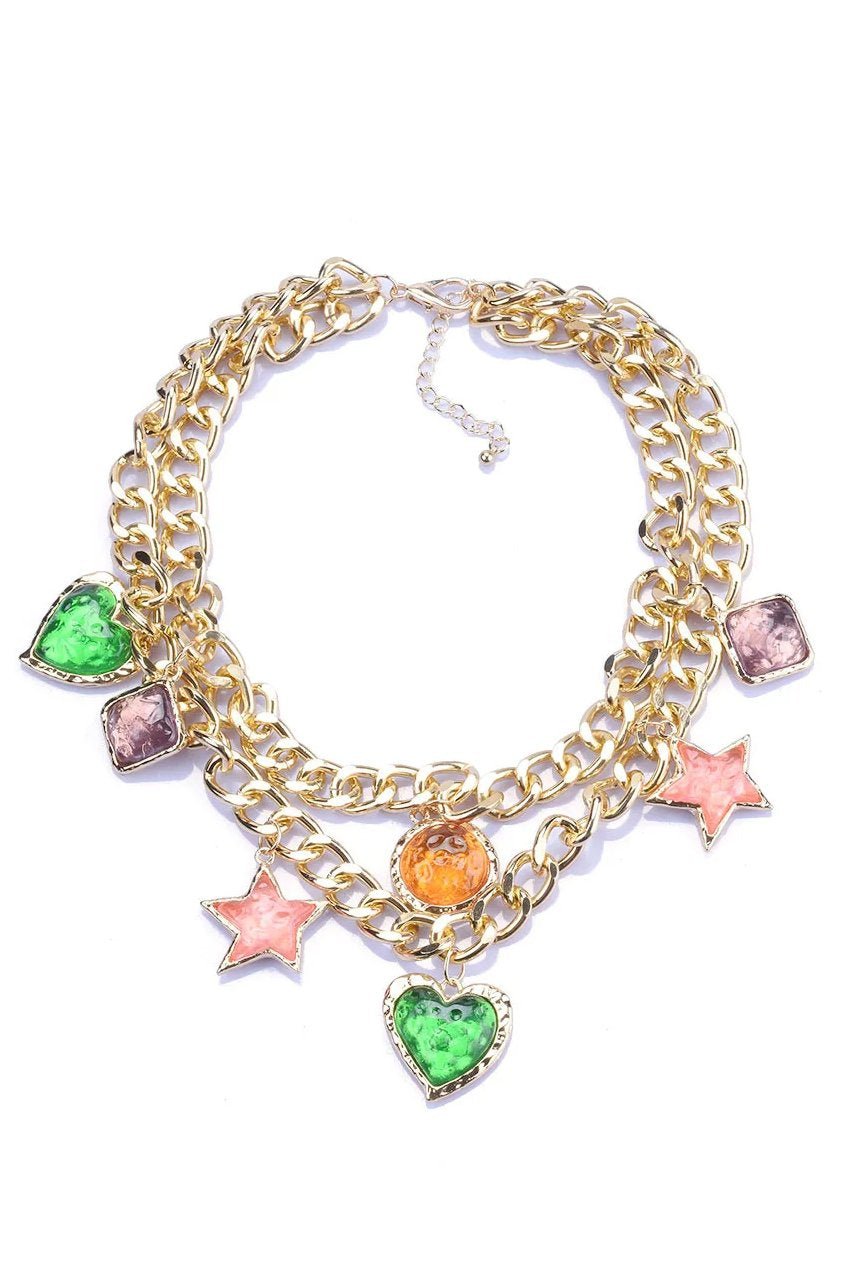 Collier avec pendentif en métal vintage