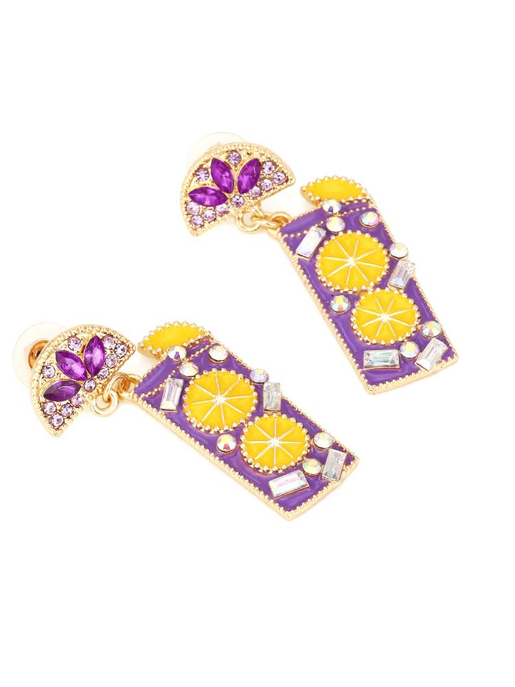 Boucles d'oreilles mocktail avec strass