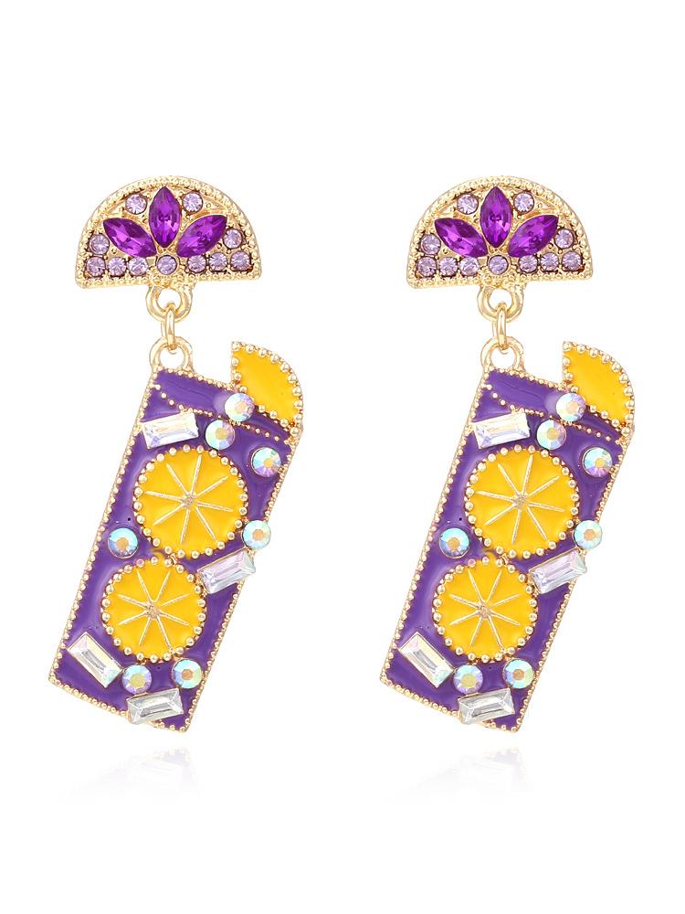 Boucles d'oreilles mocktail avec strass