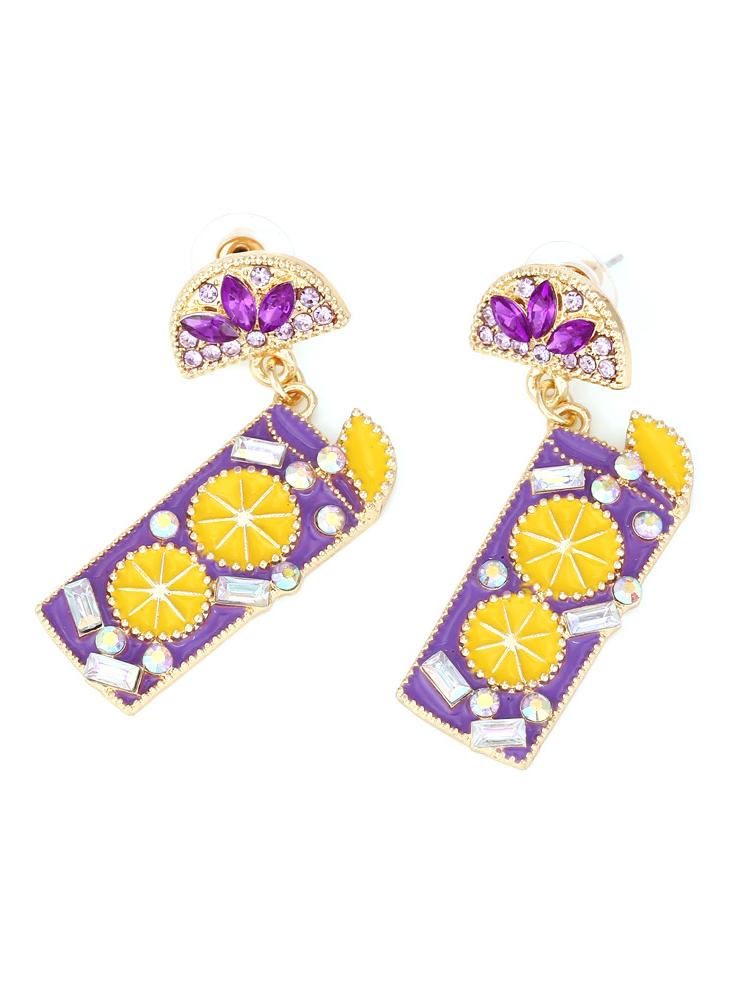 Boucles d'oreilles mocktail avec strass
