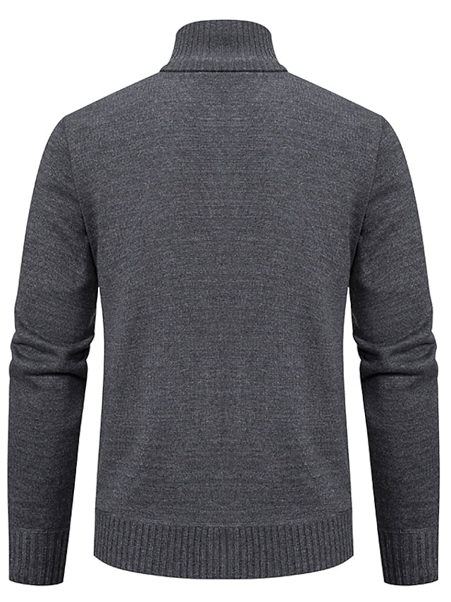 Uther - Pull zippé en coton pour homme