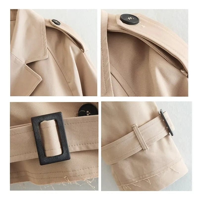 Gekürzter Trenchcoat mit Gürtel