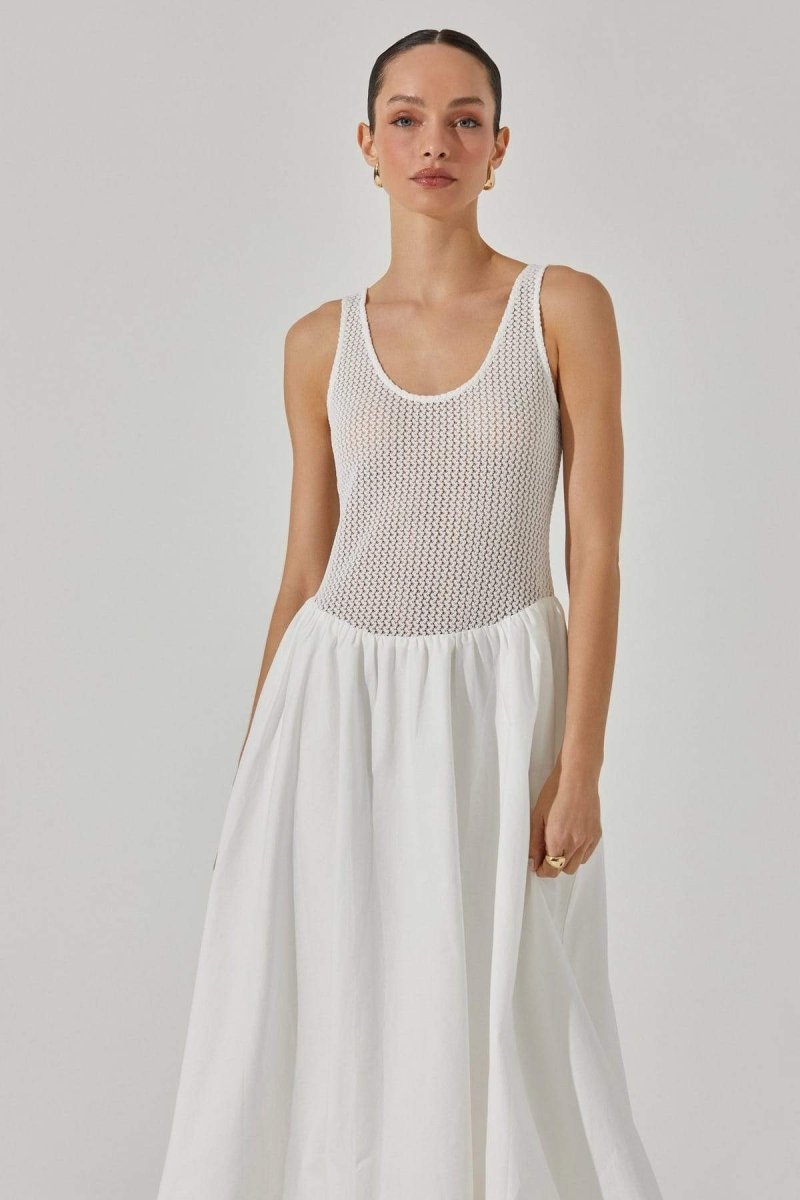 Ärmelloses Midikleid „Novia“ in Kontrastfarbe