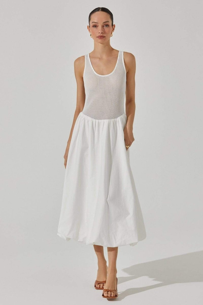 Ärmelloses Midikleid „Novia“ in Kontrastfarbe