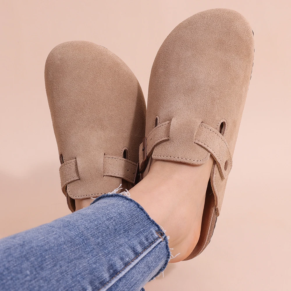 Sakura | Orthopädische Suède Kork Slippers