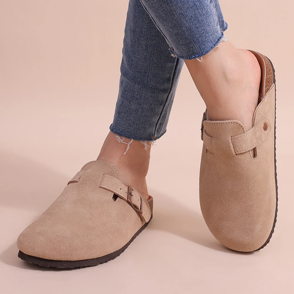 Sakura | Orthopädische Suède Kork Slippers