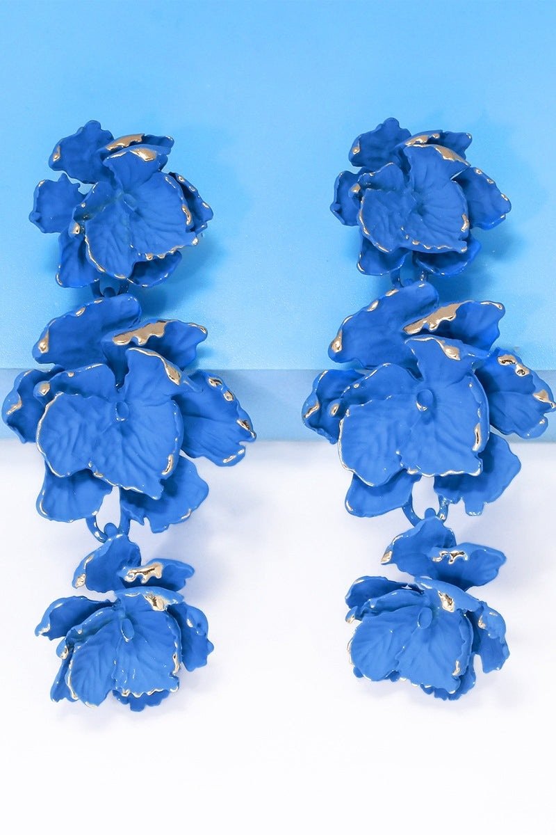 Boucles d'oreilles fleurs en laque Phyllis