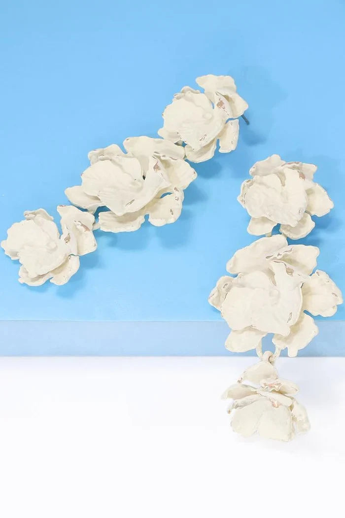 Boucles d'oreilles fleurs en laque Phyllis