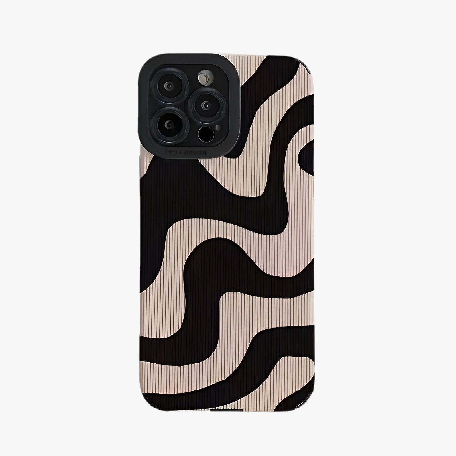 Coque de téléphone à rayures zébrées et vagues pour iPhone 