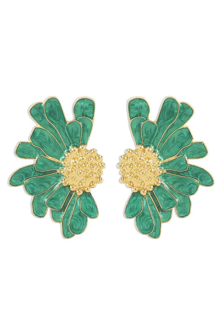 Boucles d'oreilles demi-fleur Sibyl