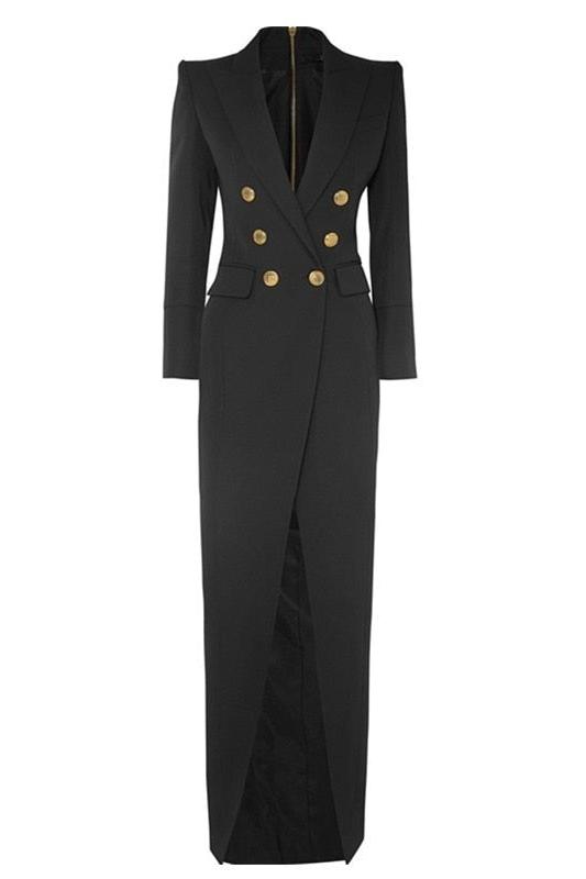 Robe blazer longue smoking Simona