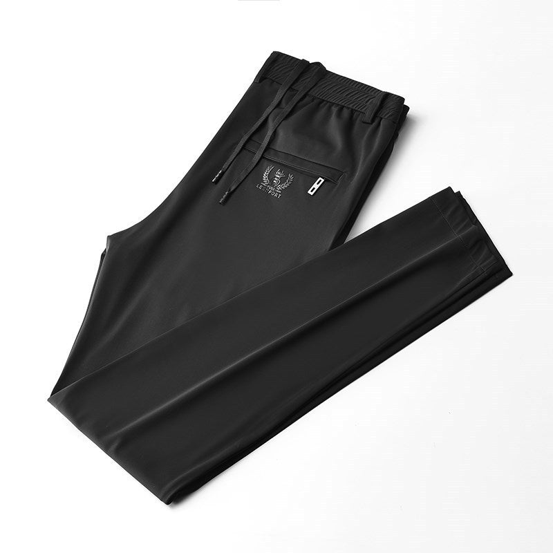 Pantalon de loisirs en soie glacée pour homme