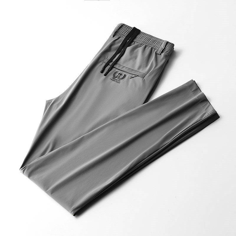 Pantalon de loisirs en soie glacée pour homme