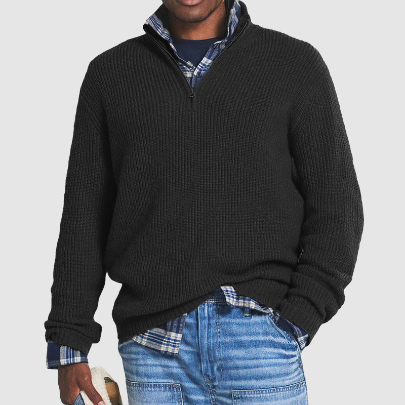 Cody - pullover business casual mit reißverschluss