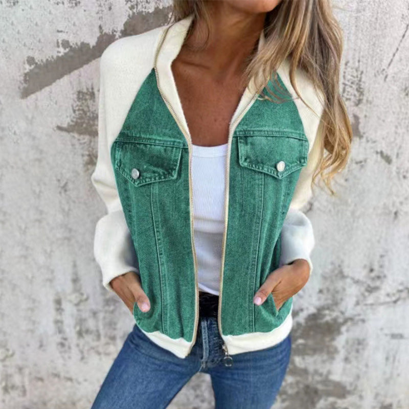 veste en jean zippée