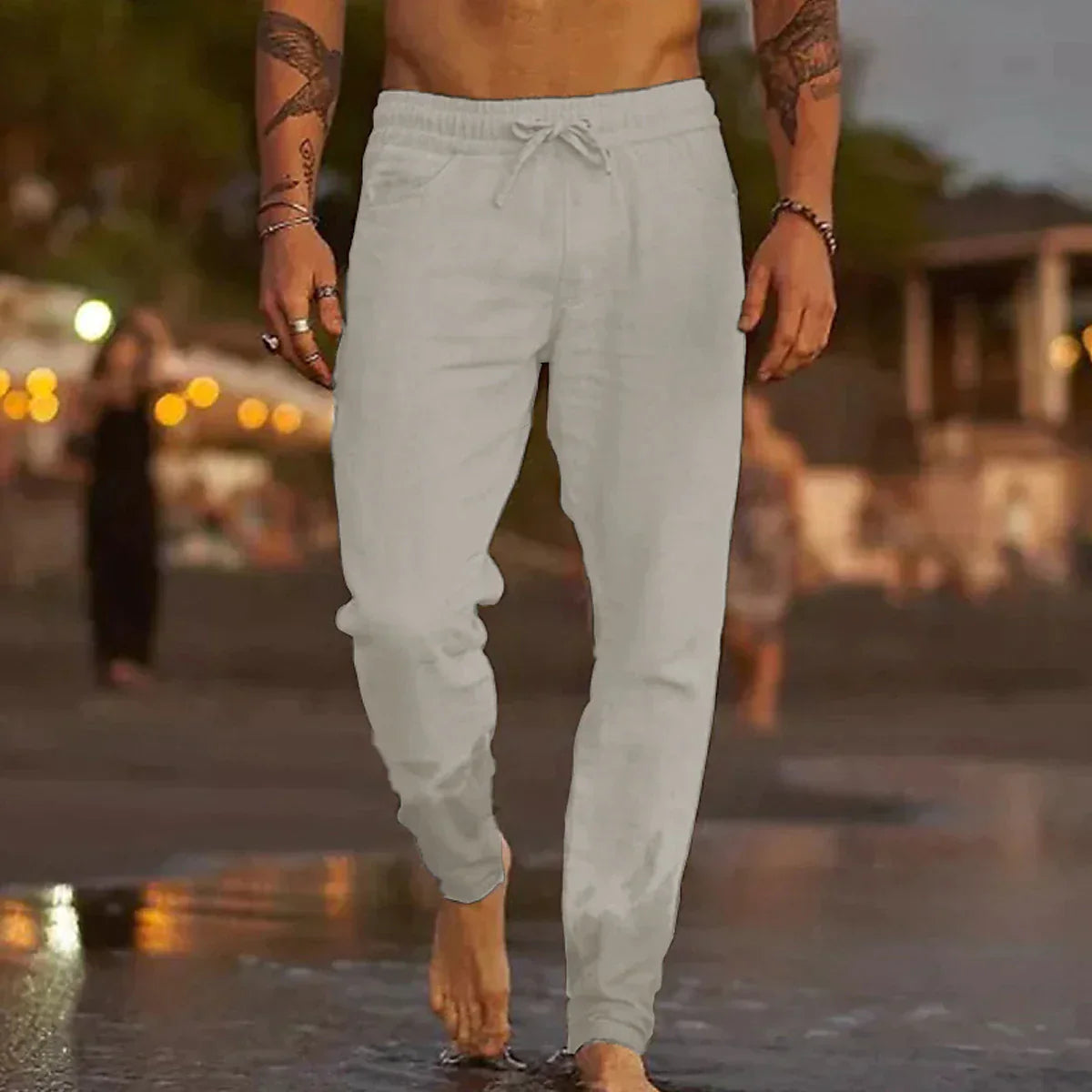Maiko – pantalon décontracté en lin pour homme