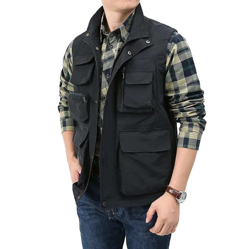Aslan – veste noire sans manches pour homme