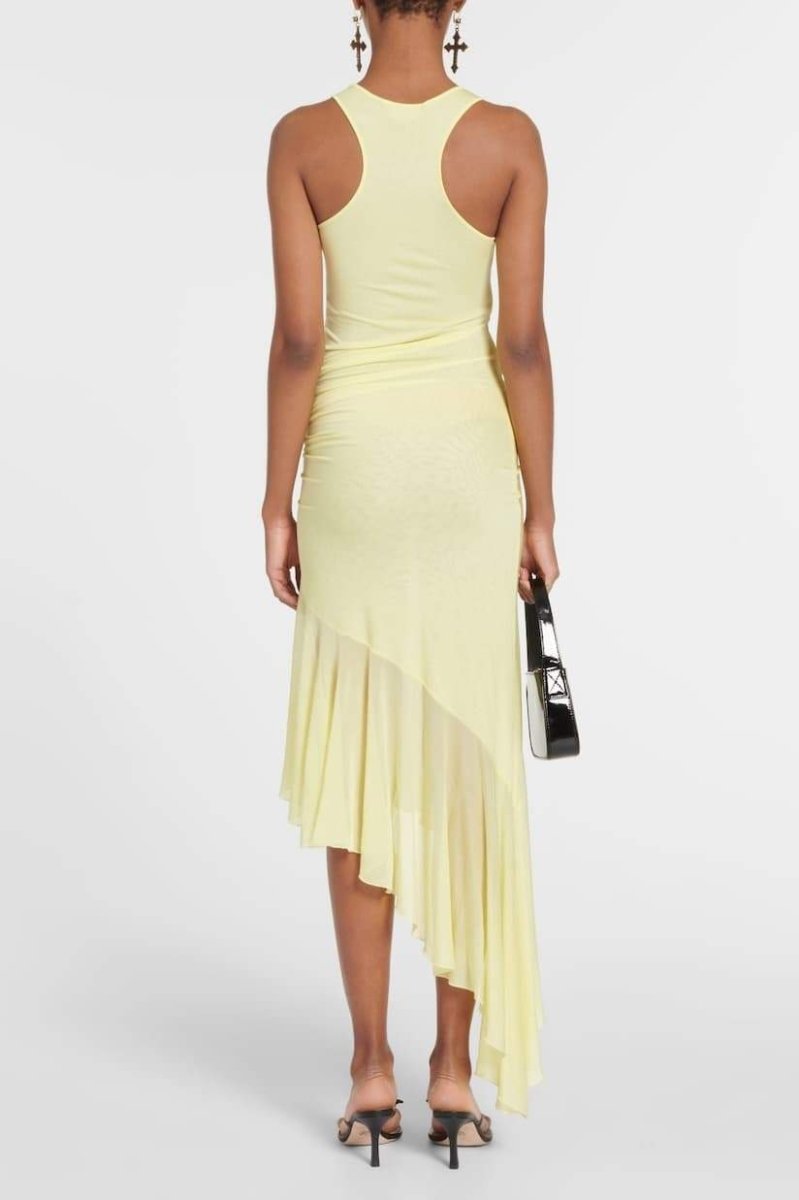 Valerie – Asymmetrisches Midikleid mit Rüschen