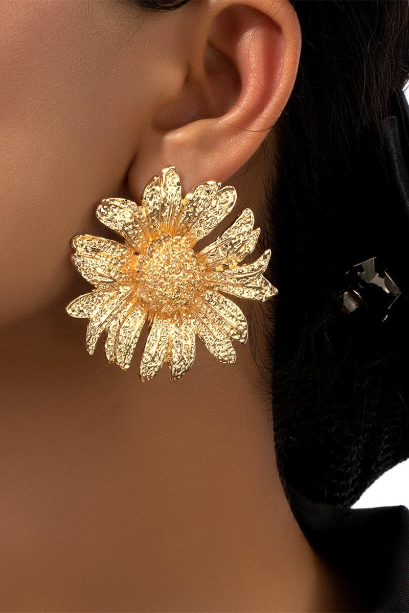 Boucles d'oreilles pendantes tournesol vintage