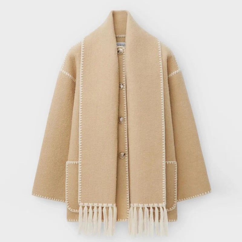 Yolande | Veste élégante pour femme avec écharpe