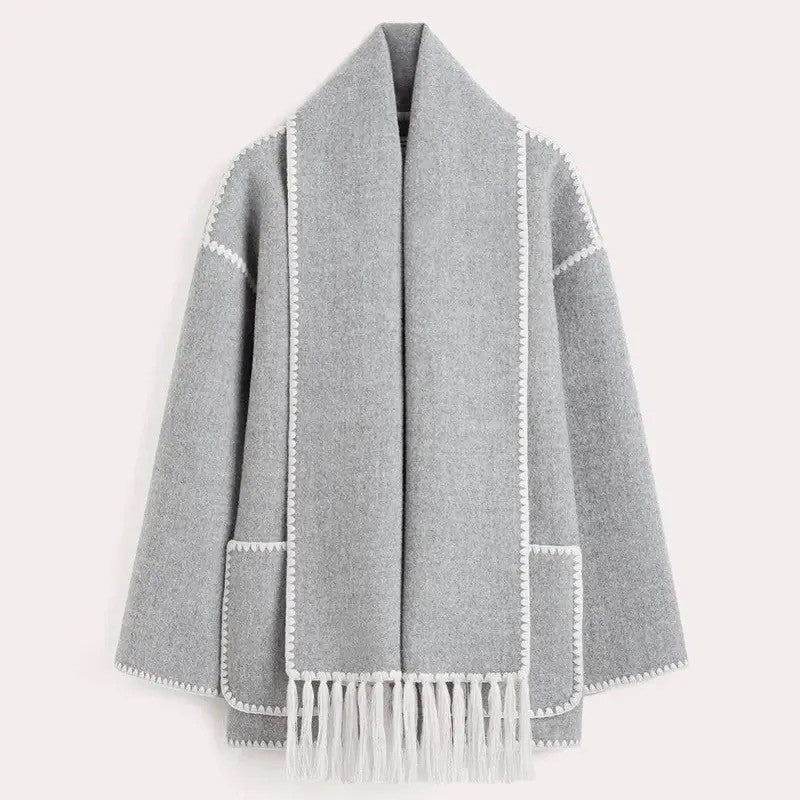Yolande | Veste élégante pour femme avec écharpe