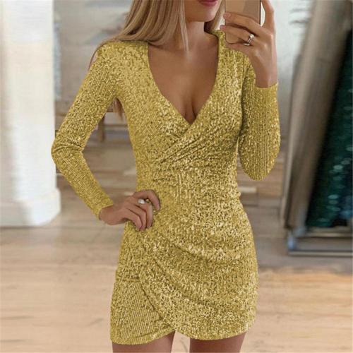 Félicité | Robe portefeuille à paillettes