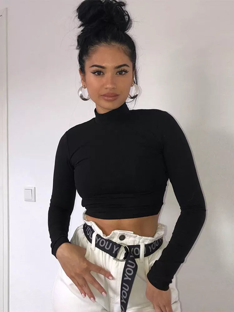 Bellachicha | Sexy T-Shirt mit Bandage und langen Ärmeln